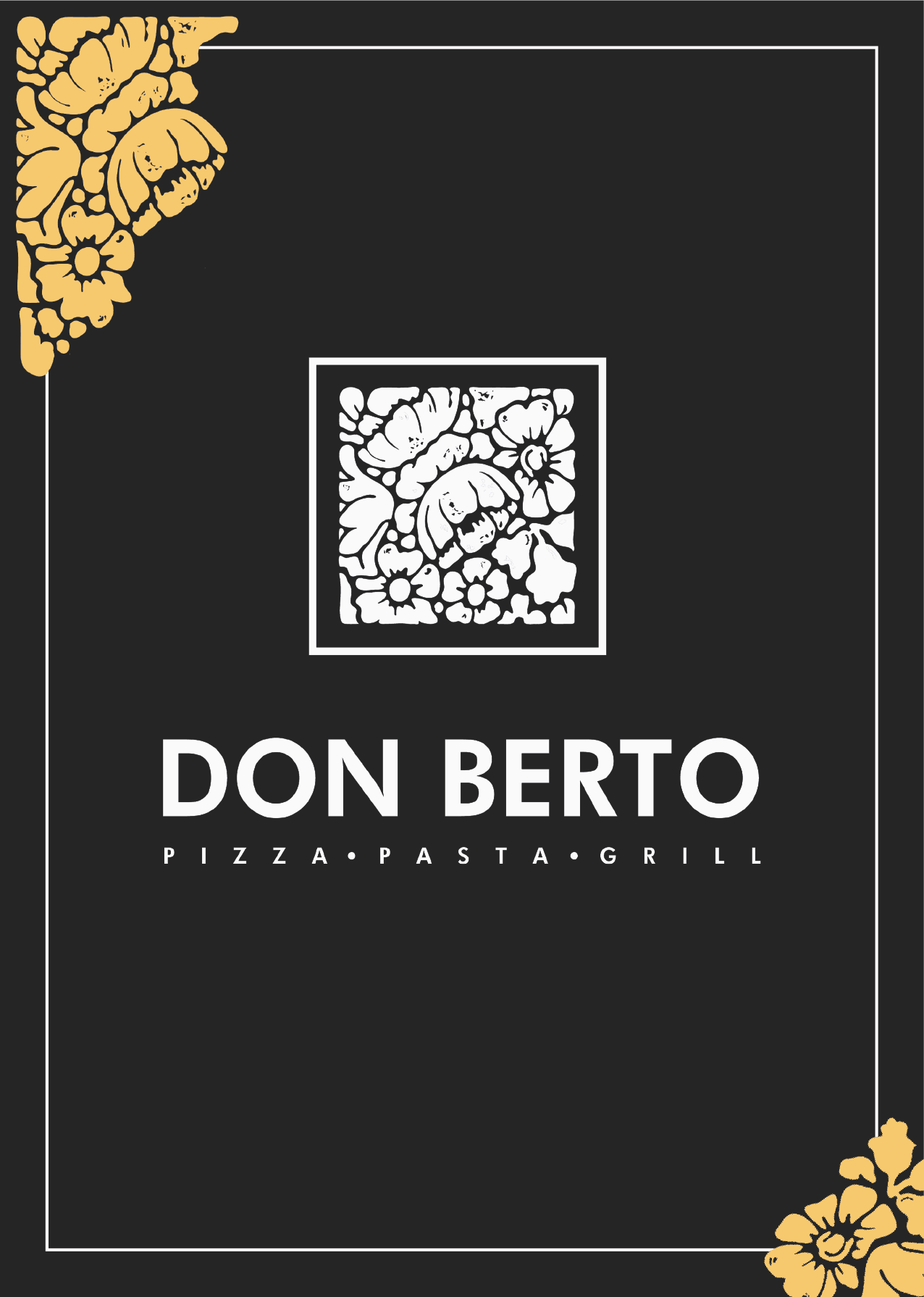Don Berto Menu Design Front Page